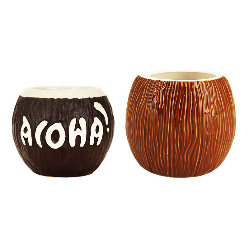 Coconut Cup Huina Bar tiki Cocktail Cup Hawaiian Tiki Cup Ceramic Cup tiki Mug