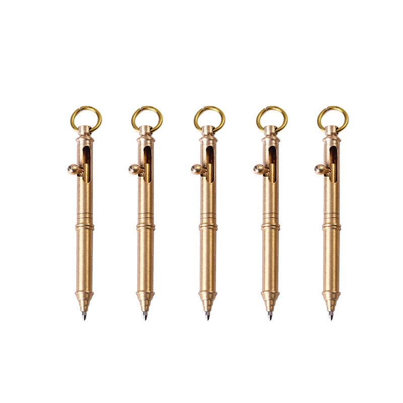 Store manager recommends new machine gun shaped brass metal ballpoint pen advertising pen gift pen creative Brass pen