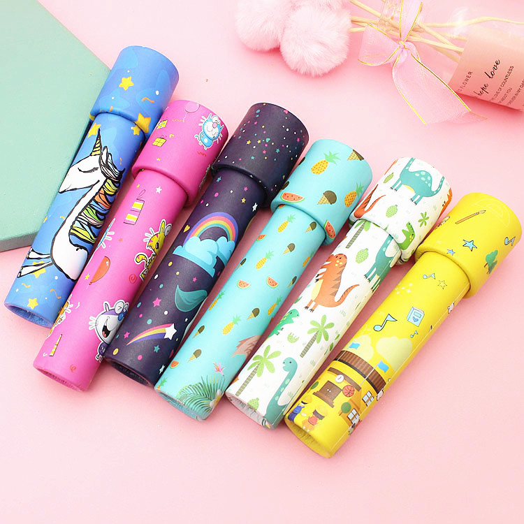 Rotatable paper kaleidoscope small size children science and education toys kaleidoscope kindergarten students final graduation gift
