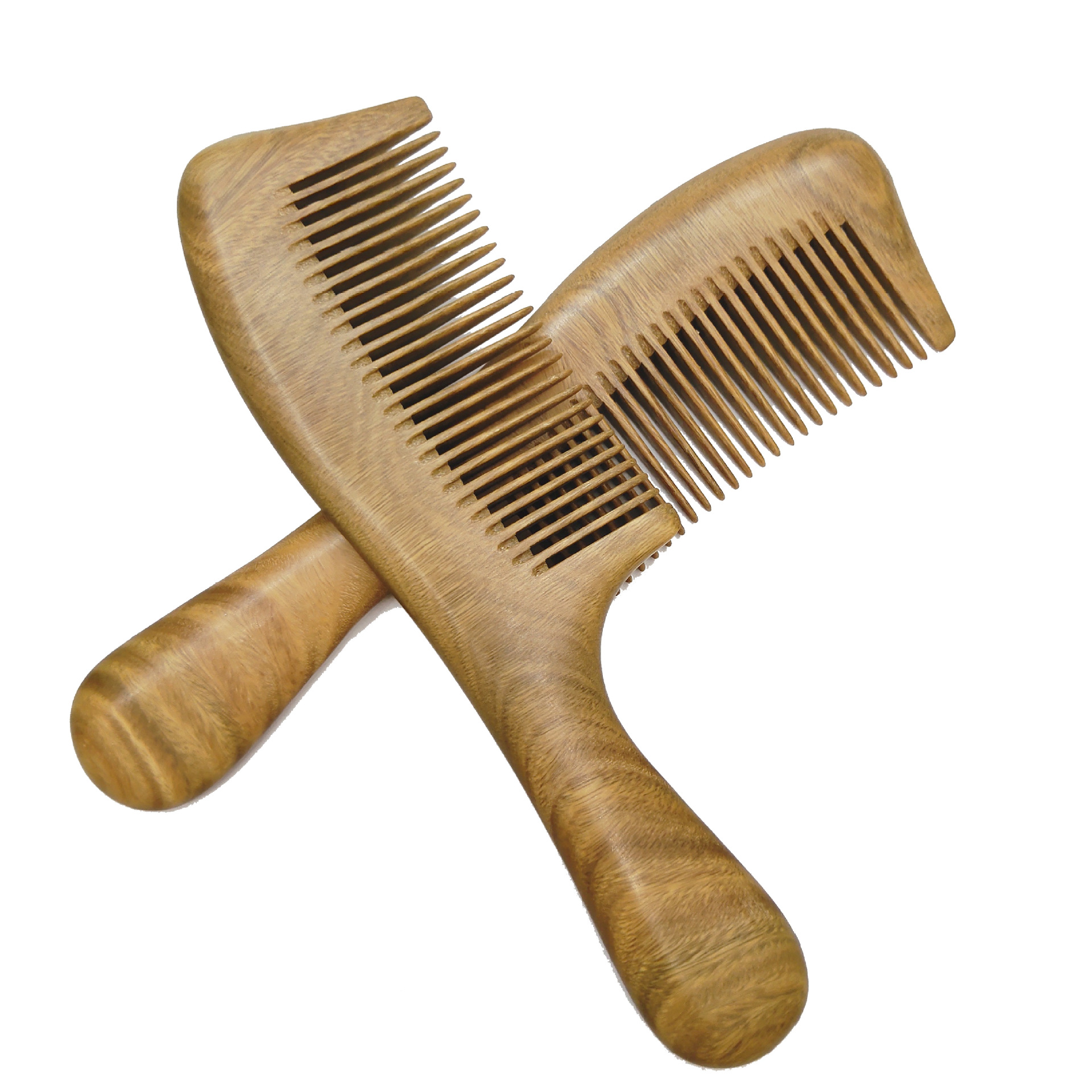 Green sandalwood comb factory direct 20cm massage straight hair comb curly hair comb free lettering logo creative comb