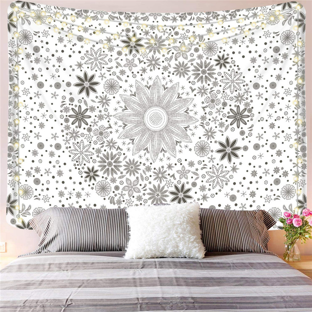 Zhiyu Bohemian Mandala wall hanging tapestry, Indian art printing mural bedroom living room dormitory