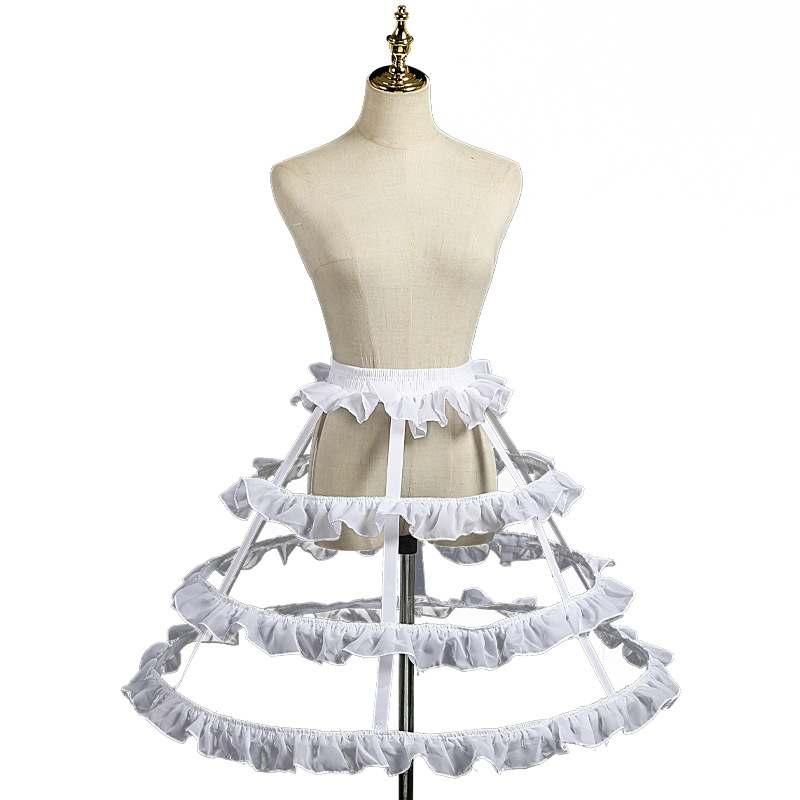 Factory wholesale foreign trade three-circle Birdcage hollow skirt adjustable Bell 3-layer hollow Birdcage flounced skirt