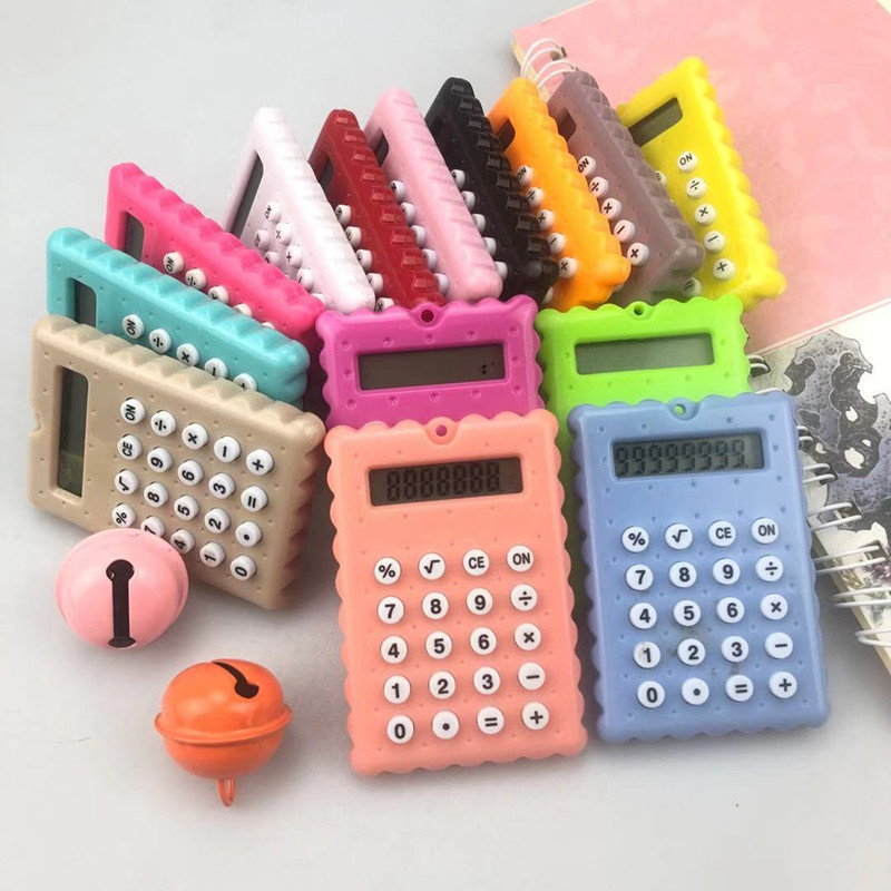 Biscuit Keychain Calculator Mini Portable Macaron Boy Girl Heart Student Assisted Learning Computer