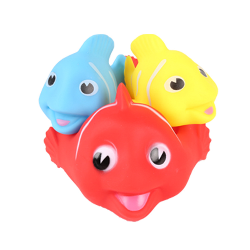 Children's bath water toys Pinch yellow duck Turtle red fish crocodile seal hippo multi-style child and mother series