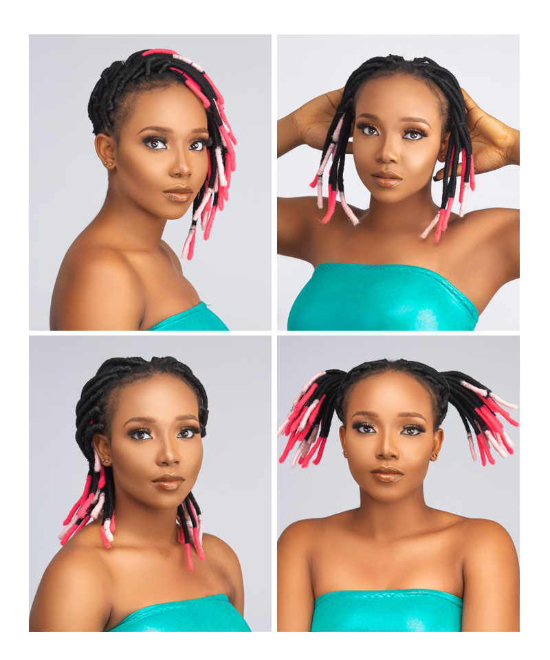 Cross-border e-commerce space silk ring bag dirty braid locs hip-hop women's men's reggae dirty braid wig dreadlock