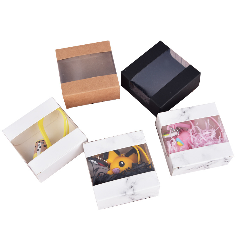 Handmade soap window carton key chain packaging small jewelry packaging box West Point packaging box spot