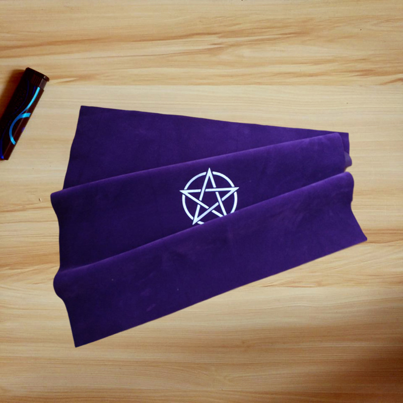 Spot purple tarot pentagram tablecloth altar magic ceremony tablecloth Caro brand storage bag wholesale