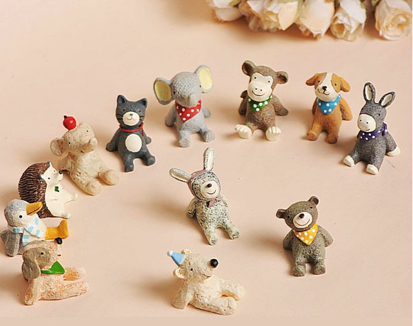 zakka grocery cute small animal ornaments looking up at the starry sky grocery control mini animal ornaments