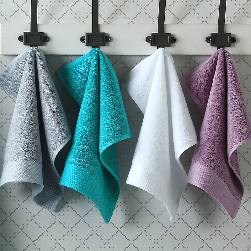 Factory wholesale cotton towel cotton square platinum satin 16 yarn spiral wool cotton towel