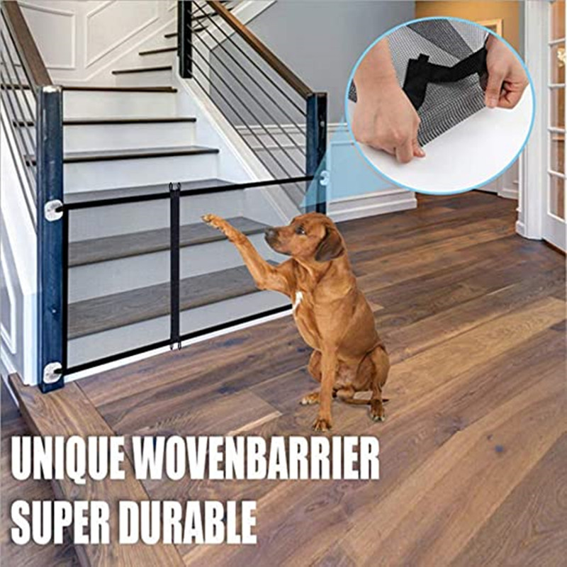 Amazon New Pet Safety Door Dog Fence Barrier Portable Foldable Pet Protection Fence