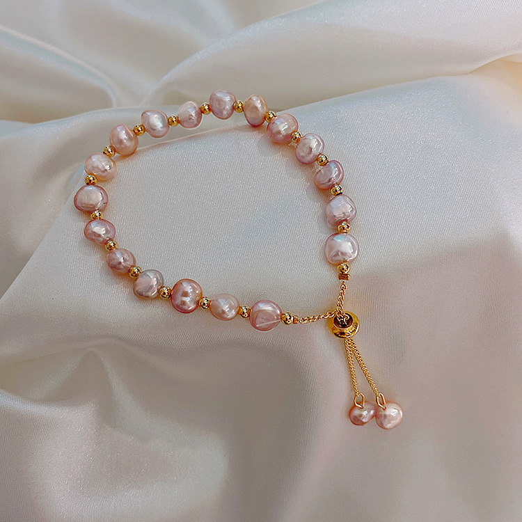 Baroque natural pearl bestie bracelet ins niche design jewelry sisters token internet celebrity bracelet