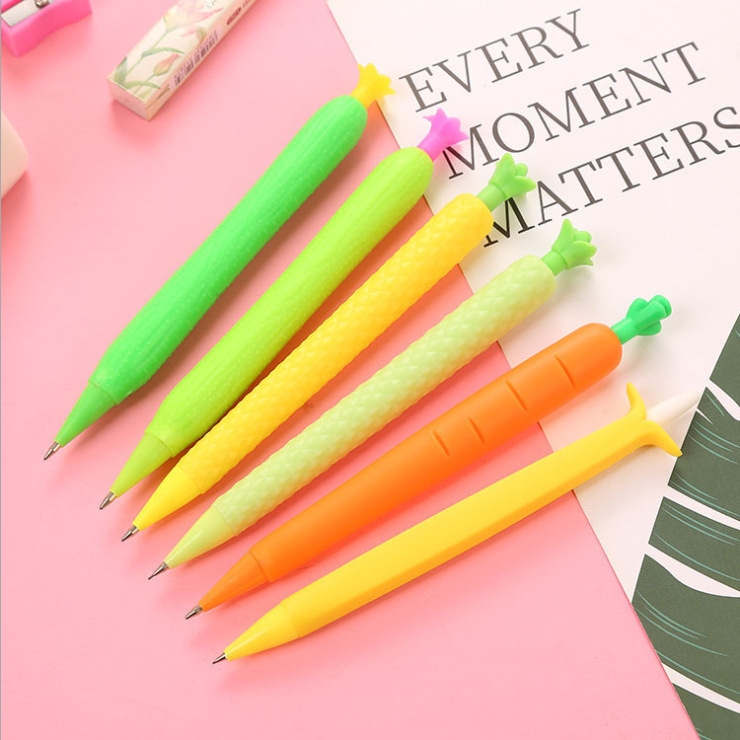 Creative mechanical pencil cartoon fruit writing pencil students Children's calligraphy brush plastic activity pencil