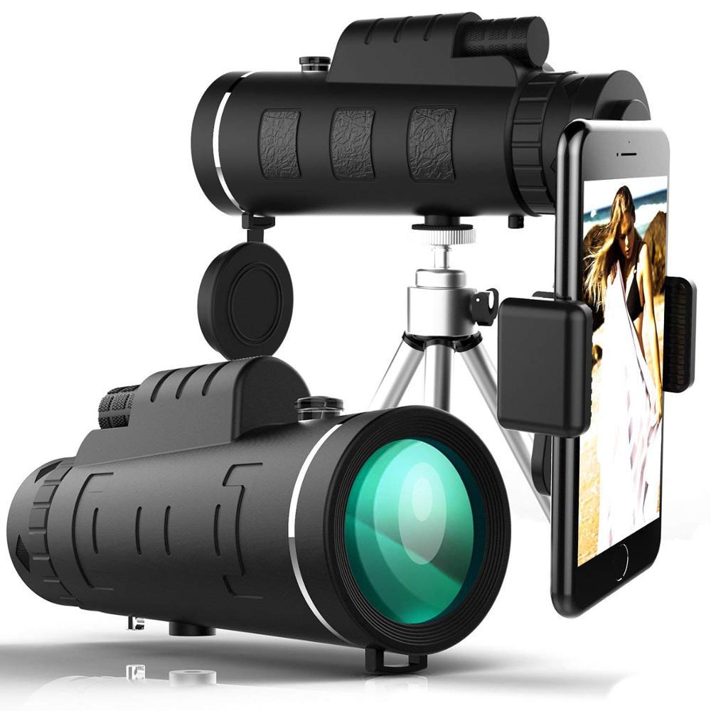 Lijian Mobile Phone Lens Low Light Level Night Vision Outdoor High Definition Telescope 40x 60 High Power Mono Telescope Lens