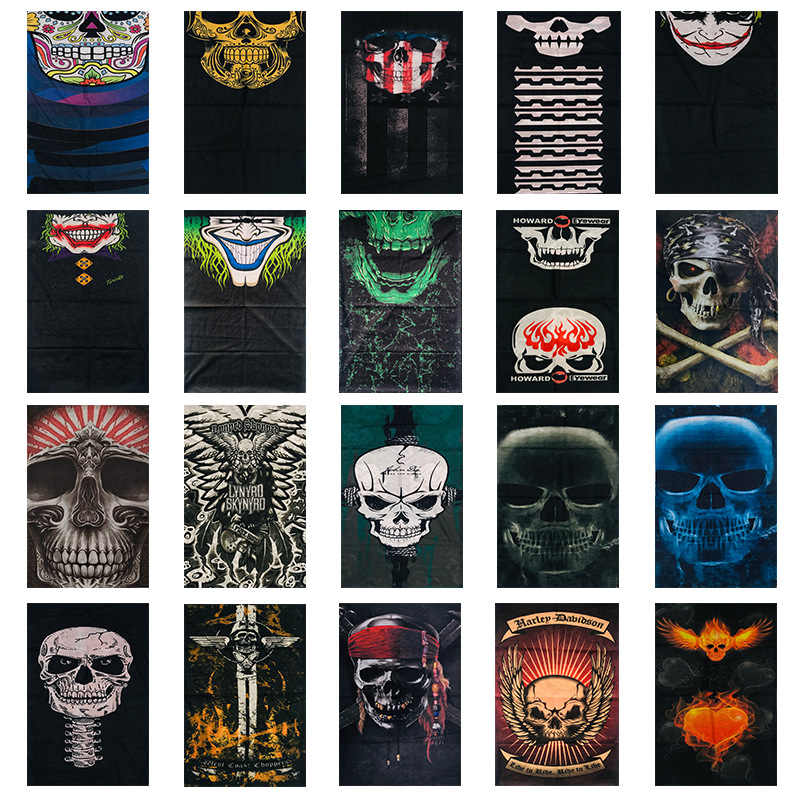 Cross-border Cashew Flower Camouflage Skull Solid Color Starry Sky Seamless Outdoor Sports Riding Mask Neck Set Magic Hood