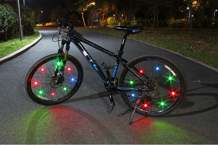 Fahrradspeichenlicht Mountainbike Stahldrahtlicht LED Hot Wheel Unruh Dekoration Licht Reitausrüstung Zubehör_voghion.com
