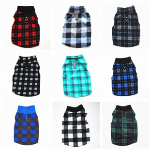 Factory direct warm fleece nine lattice sweater fleece traction buckle big dog