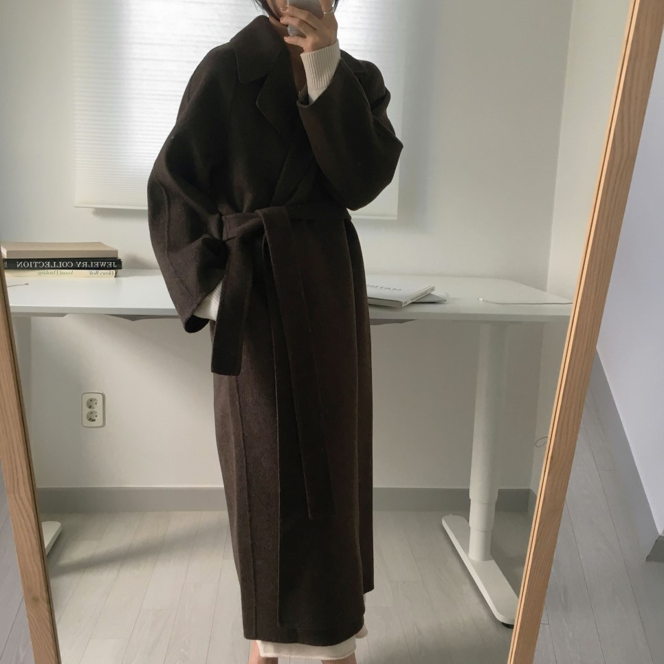 Doppelseitiger Kaschmirmantel für Damen 2023 Neuer kleiner mittellanger Herbst- und Wintermantel mit elegantem High-End-Wollmantel_voghion.com
