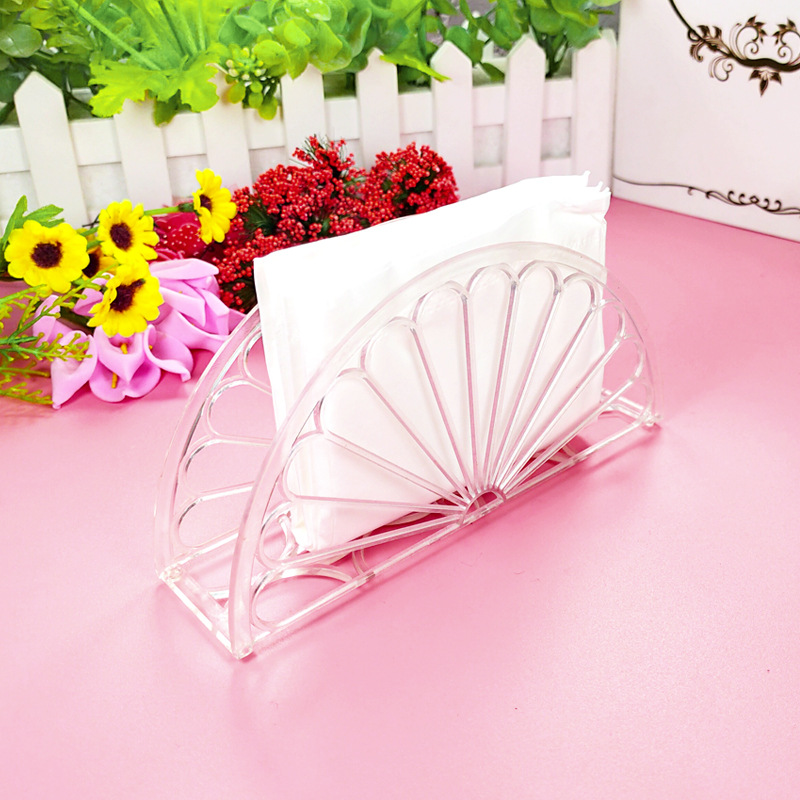Foreign trade domestic electricity supplier fast food restaurant vertical tissue holder transparent plastic orange petal tissue holder