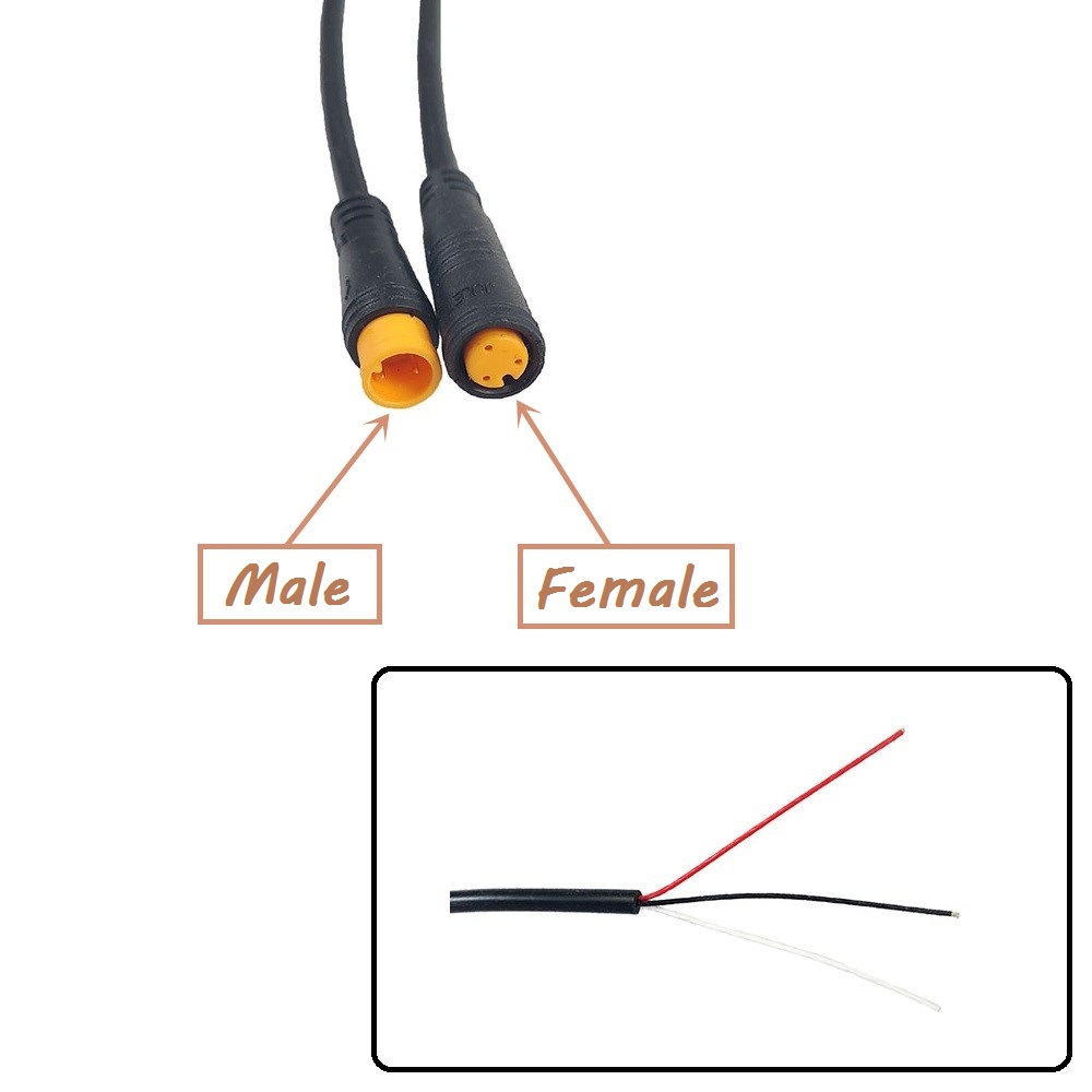 Bicycle lithium battery modification accessories 2-Core 3-Core 4-core 5-core 6-core signal cable