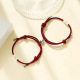 Milan rope sun and moon wine red pair