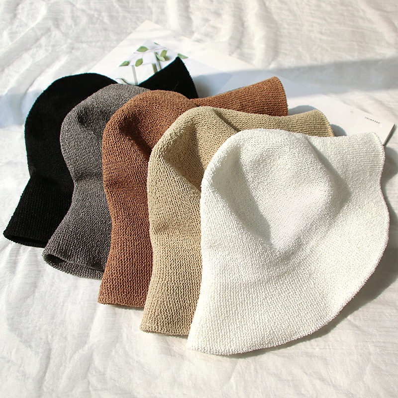 Cotton and Linen Sun Hat Summer Women's Fisherman Hat Japanese Knitted Basin Hat Korean Sunscreen Hat Foldable Art Top Hat