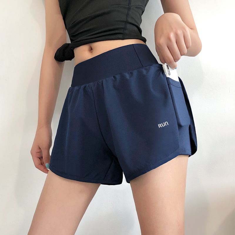 Sports Shorts Women's High-waisted Anti-glare Fitness Yoga Pants Loose Casual Outer Wear Running Quick-drying Thin Training Pants