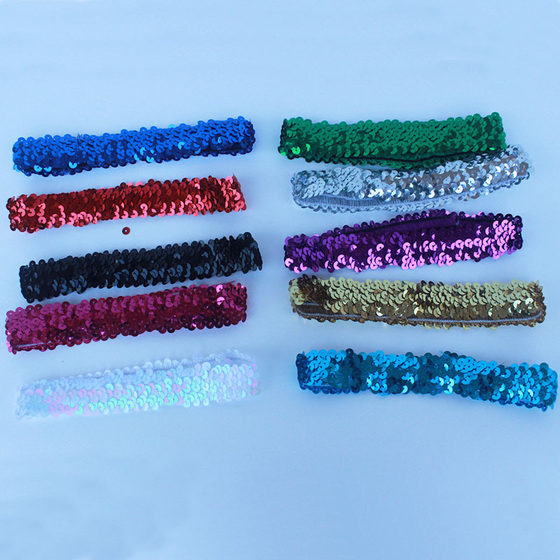 Europe and the United States best selling sequins headband beads headdress sheet hair band 3 rows a multi-use