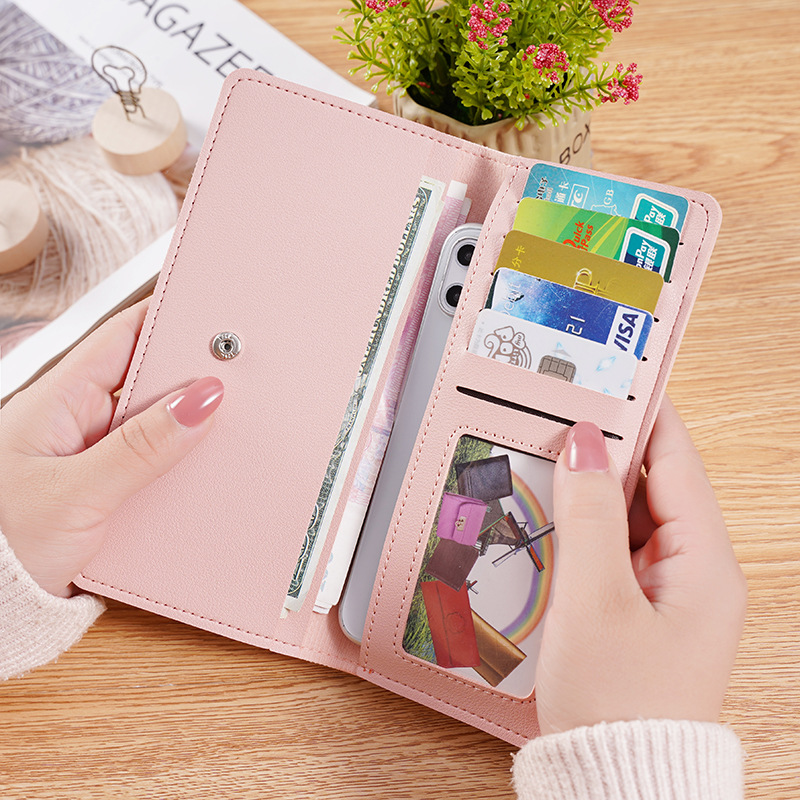 2023 New Foreign Trade Women's Wallet Long Card Holder Multi-functional Wallet Simple Clutch Multi-card Coin Wallet