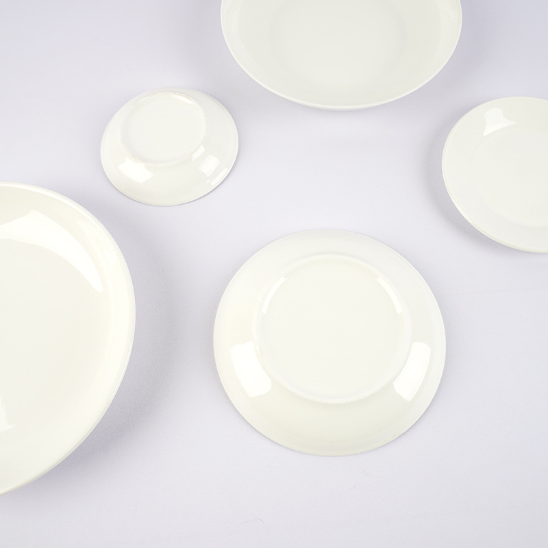 Factory wholesale white ceramic water plate four inch five inch eight inch calligraphy ink plate watercolor painting pigment palette