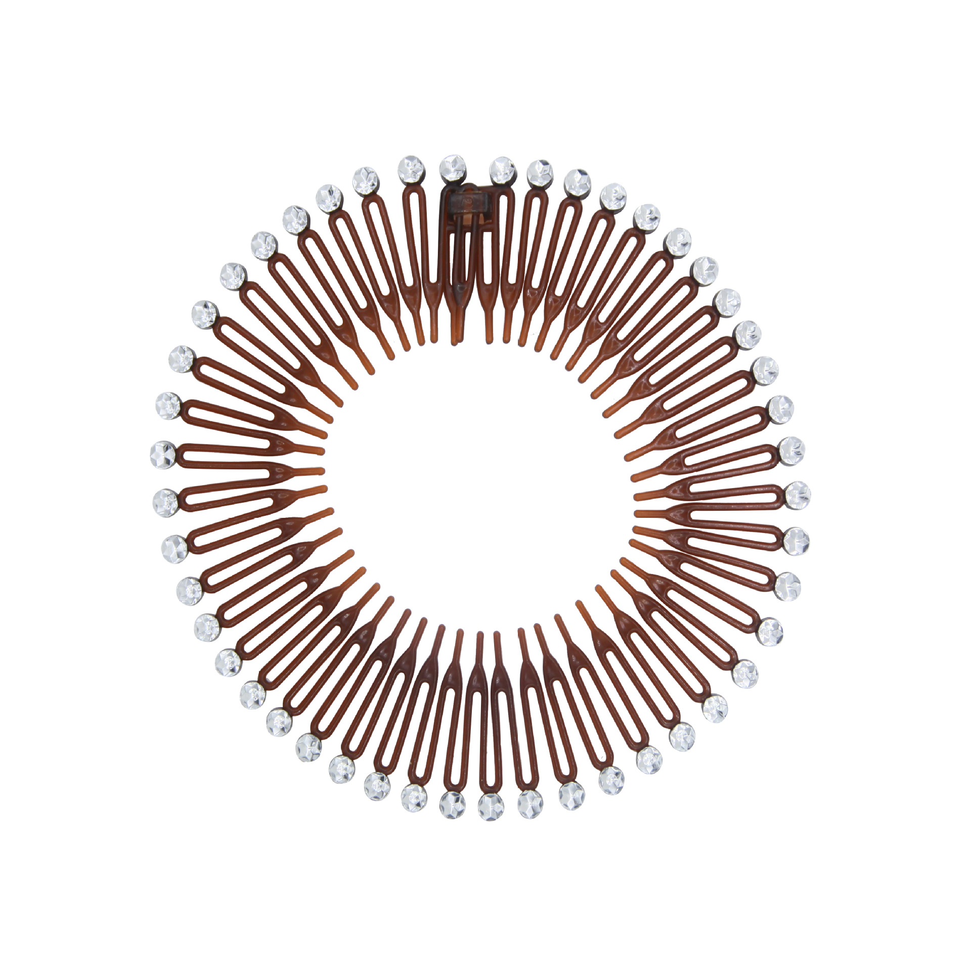 Factory Direct Supply color with diamond rice powder comb wig accessories spring comb hair accessories plastic comb combination