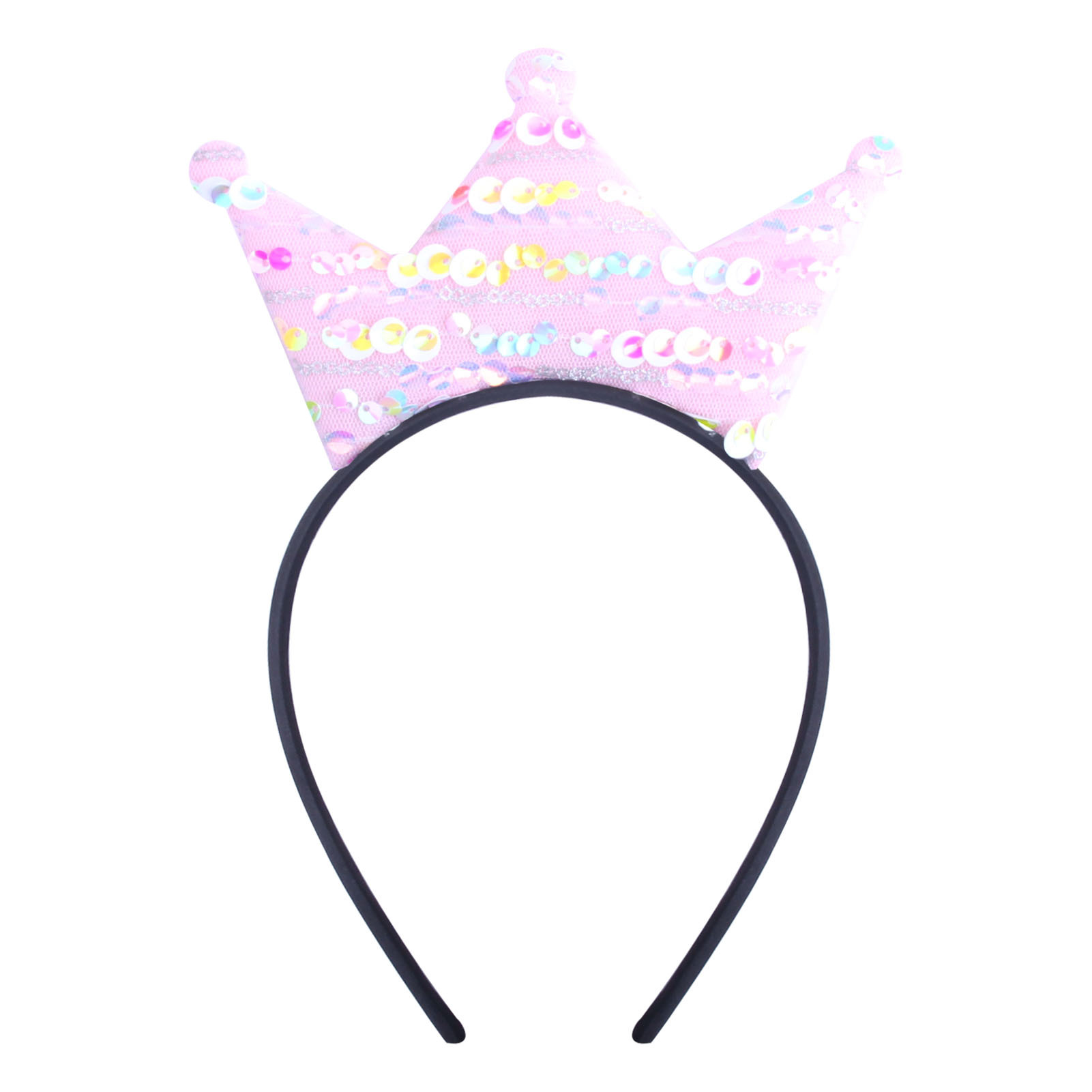 Xintian cross-border Amazon headband wholesale children's crown birthday cartoon cute sequin fabric jewelry hairband