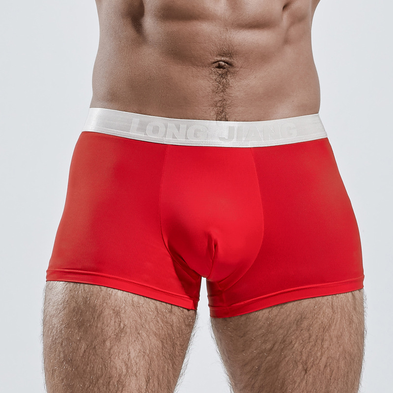 Ice silk underwear men's sexy four-corner men's ice silk underwear men's boxer underwear summer trendy men's underwear