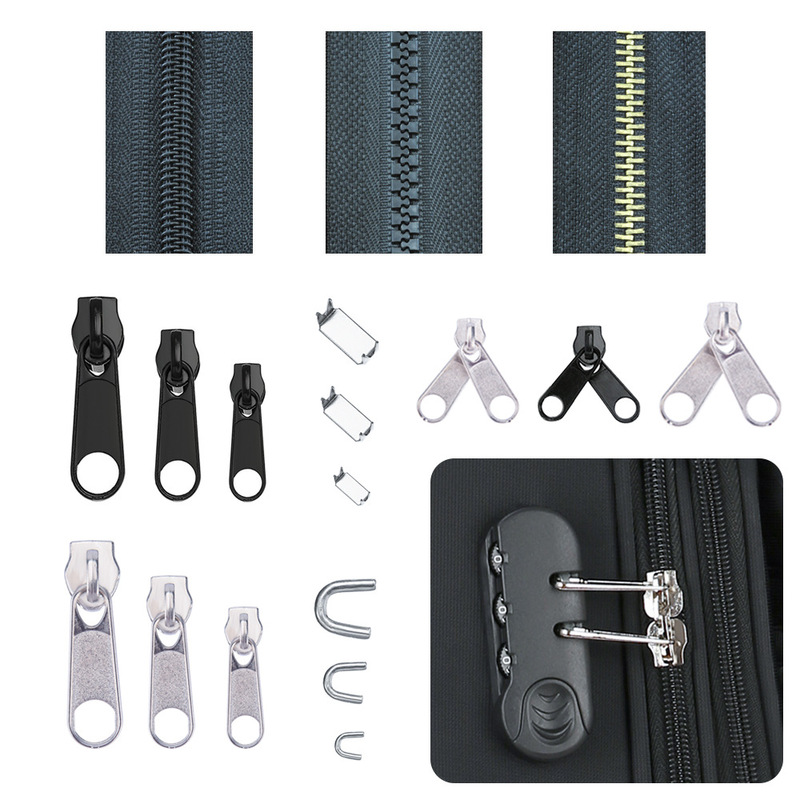 亜鉛合金ナイロン両面チャックセット4.5インチトップカッターセットzipper repair kit|undefined