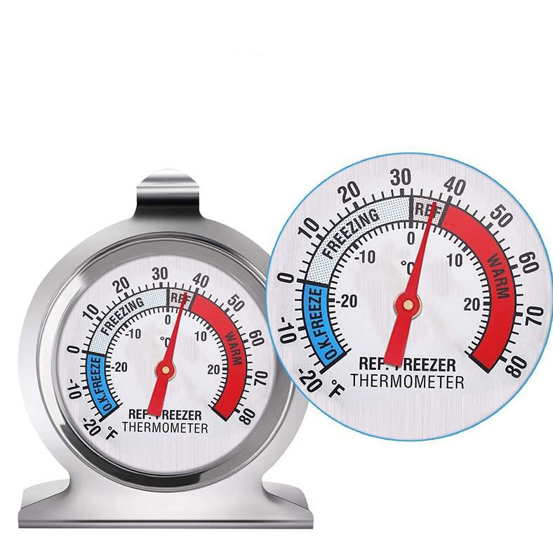Stainless steel refrigerator thermometer freezer thermometer bimetal good precision environmental protection tools manufacturers supply