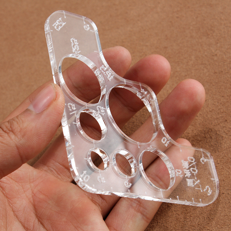 Acrylic R gauge round angle gauge DX20 rounded corner template handmade DIY version template 90 * 90mm