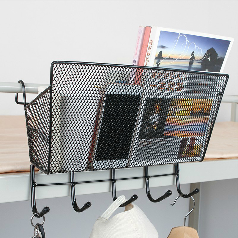 College Students' Dormitory Artifact Upper Bed Bedside Bedside Storage Rack Bedside Dormitory Hanging Basket Hook Female Dormitory