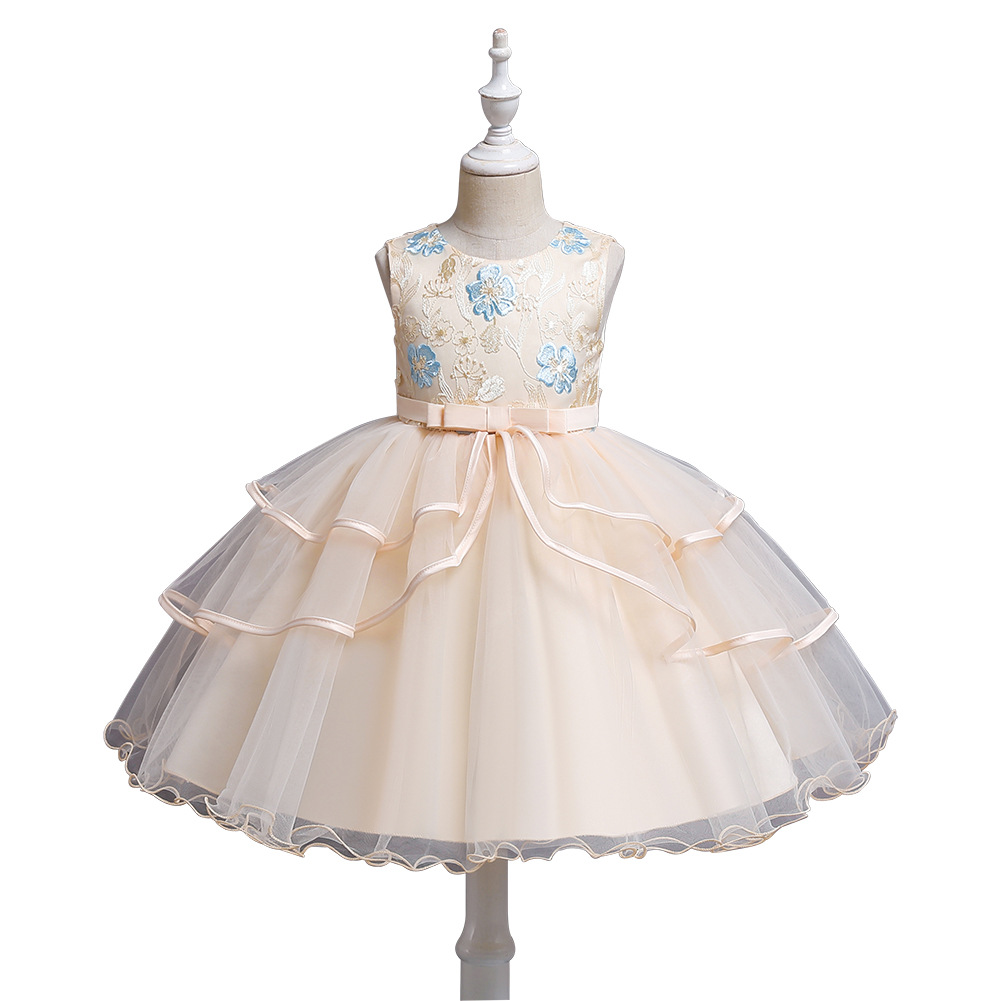 Cross-border new children's dress princess dress flower girl wedding dress evening dress girls puffy dress special drainage