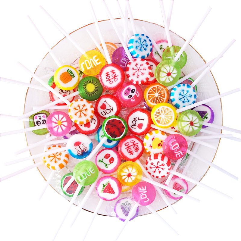 Aiyijia hand-sliced sugar lollipop 6G Barrel 120 online red high-looking children's candy holiday gift