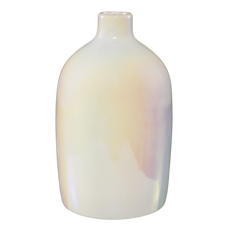 Ins Pearl Ceramic Small Vase for Living Room Flower Arrangement, Nordic Creative Simple Home Plant or Dried Flower Decorative Ornament