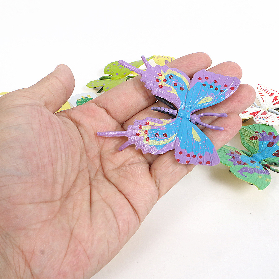 Simulation insect model butterfly 12 PVC Color Butterfly wildlife model cognitive toy ornaments