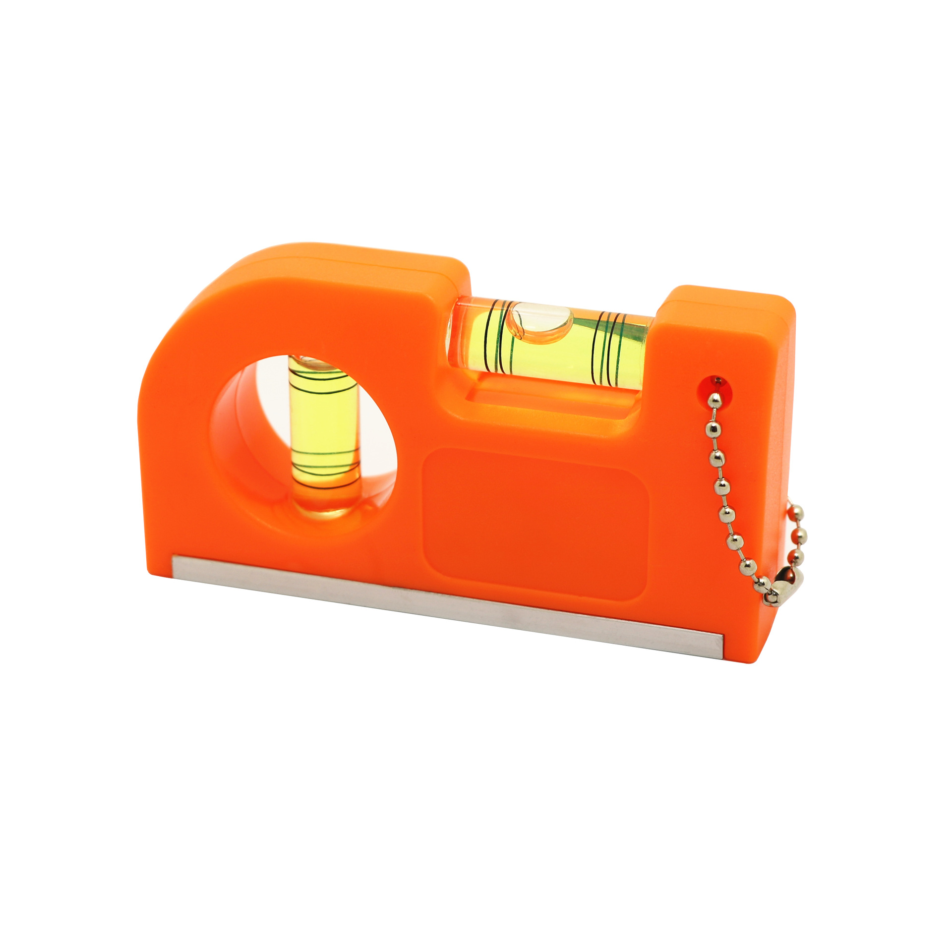 Foreign trade direct supply mini plastic level hanging chain waist torpedo level convenient strong magnetic aluminum alloy