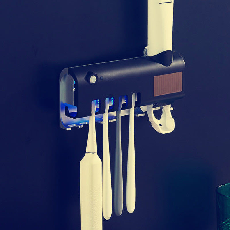 Intelligent UV Toothbrush sterilizer wall-mounted disinfection sterilization toothbrush holder Automatic toothpaste squeezer