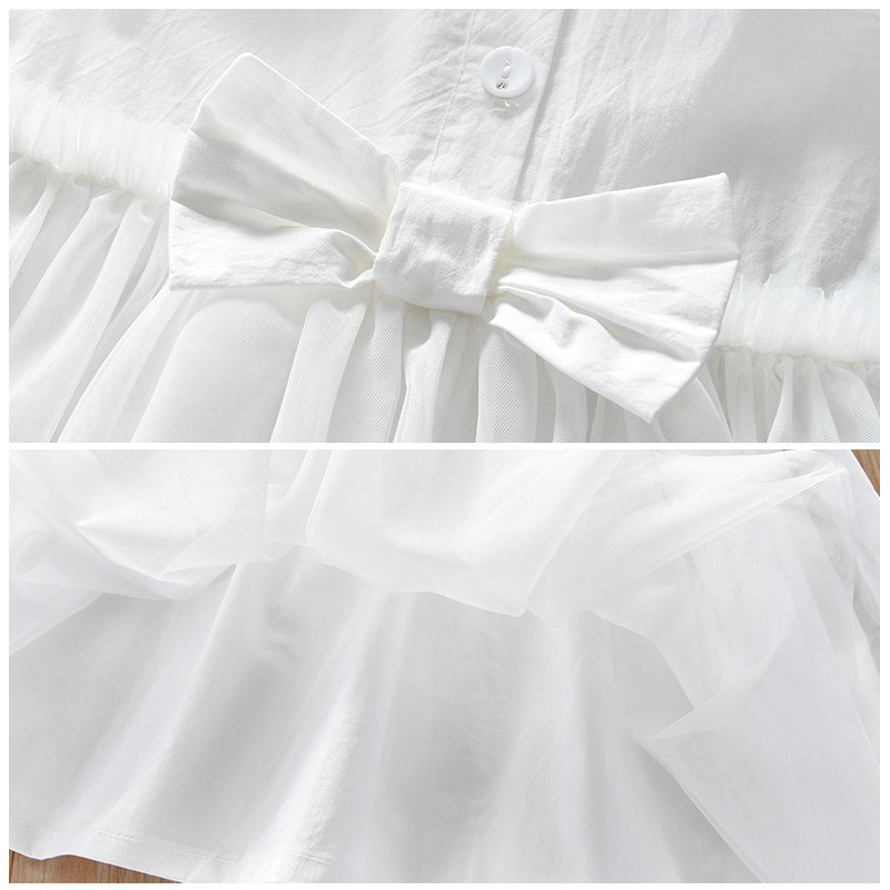 Girls' Dress White Skirt 2021 New Korean Style Lace Princess Dress Baby Super Foreign Air Vest Vest Dress Summer Dress