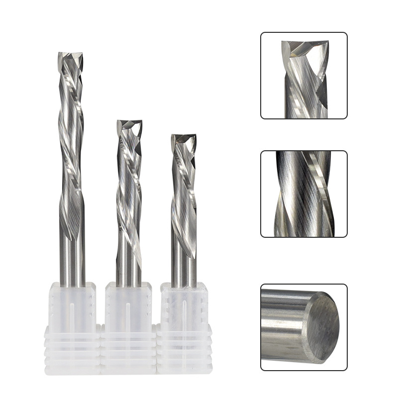 Cross-border new tungsten steel 2 groove double-edged composite edge carbide end mill woodworking engraving knife wholesale