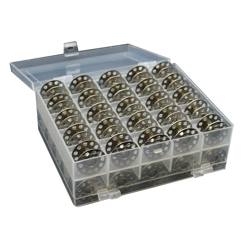 25/36/50 grid bobbin set transparent storage box household sewing machine bottom bobbin metal bobbin