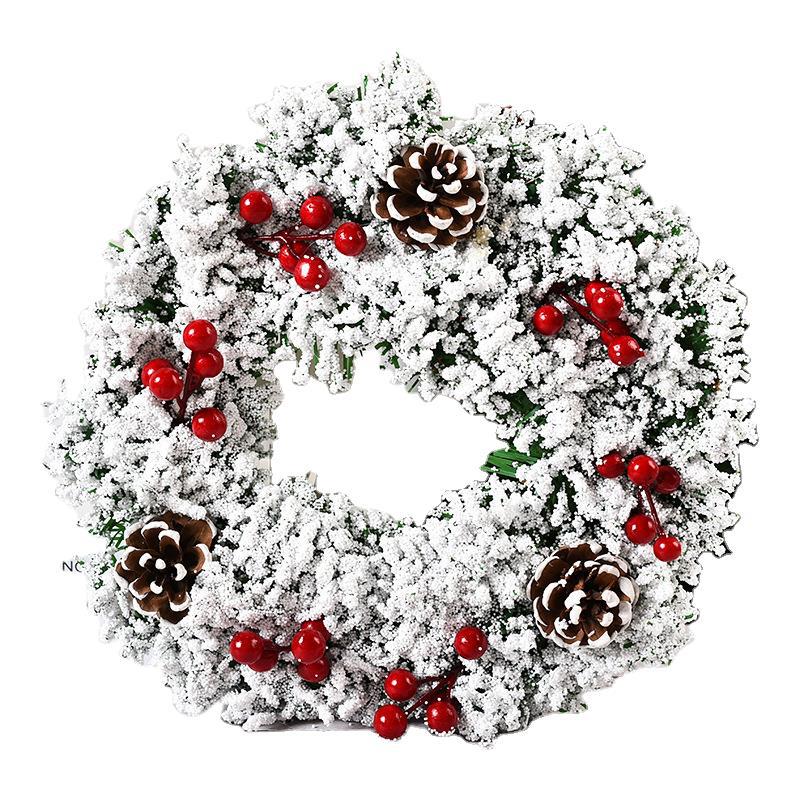 New Christmas decoration wreath handmade Christmas wreath door hanging window props decoration wholesale