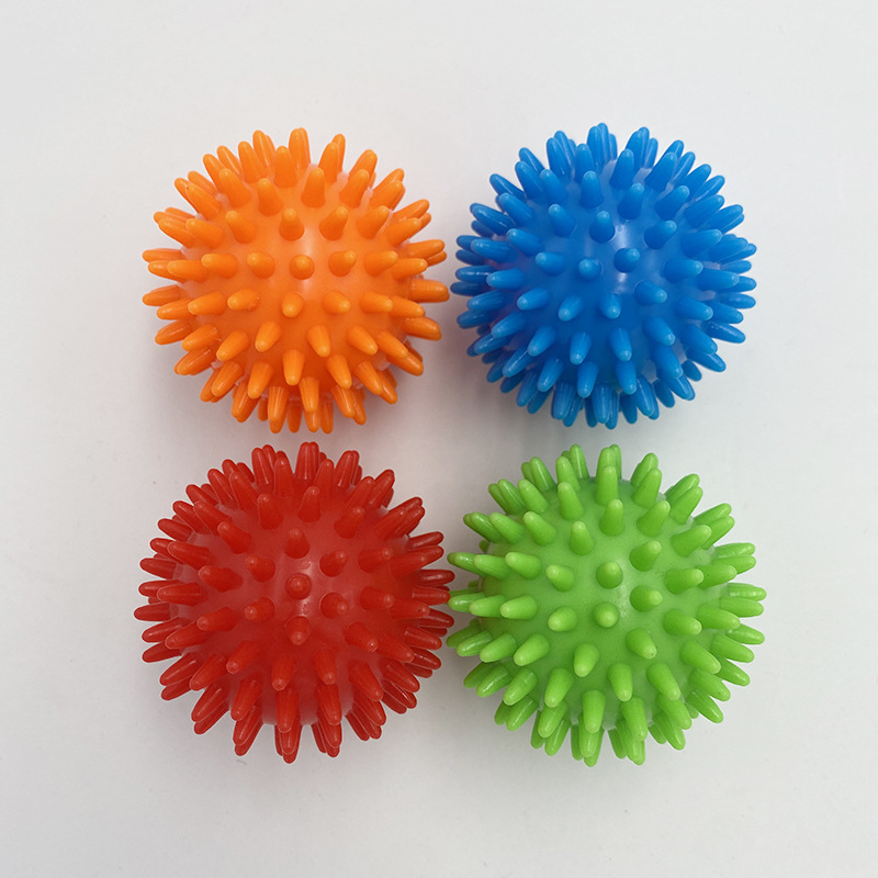 Children's sense of PVC barbed ball massage acupoint color grip ball pointed fascia yoga fitness ball hedgehog laundry ball