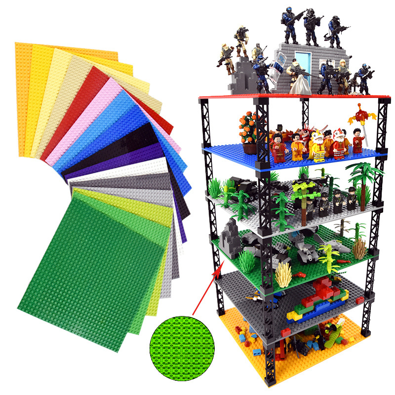Cross-Border 32*32 small particle building blocks double-sided floor DIY building model floor 25.5*25.5cm