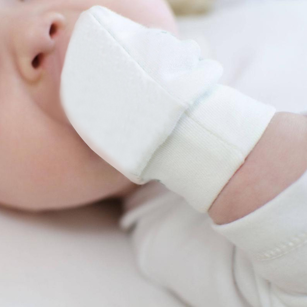 Spot autumn cotton baby anti-scratch gloves manufacturers spot 0-3 months baby baby gloves