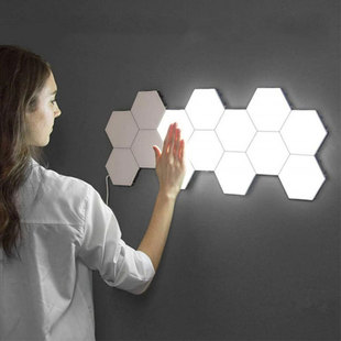 Cross-border direct supply quantum lamp honeycomb lamp touch sensing hexagonal combination background wall lamp LED assembled hand touch